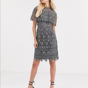 Chi Chi London lace pencil midi dress, NWT